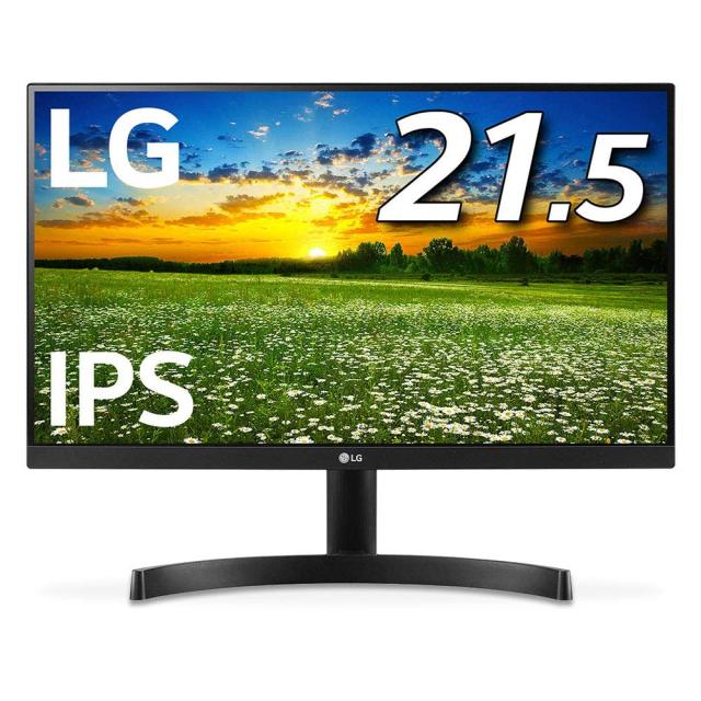 LG モニター ディスプレイ 22MK600M-B 21.5インチ/フルHD/IPS 非光沢/フレームレス/(中古品)