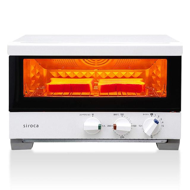 siroca プレミアムオーブントースター すばやき(2枚) ST-2A251 ホワイト [1分で極上トース(中古品)