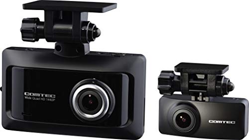 コムテック 車用 前後2カメラ ドライブレコーダー ZDR026 前後370万画素 WQHDノイズ対策済 夜(中古品)