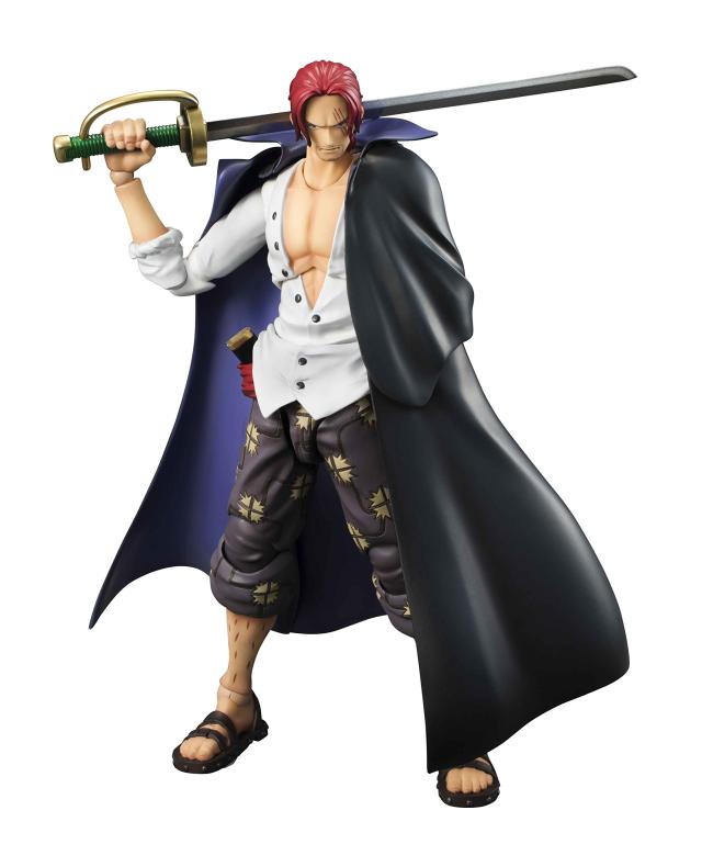 ヴァリアブルアクションヒーローズ ONE PIECE 赤髪のシャンクス(初回特典付属しません) 約190mm PVC&(中古品)