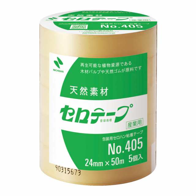 ニチバン セロテープ 大巻 植物系 No.405 24mm×50m 405-24×50 5