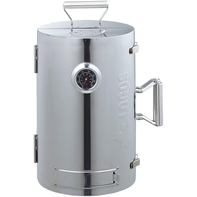 ロゴス(LOGOS) スモーカー LOGOSの森林 スモークタワー 燻煙器 円筒型 180度開閉タイプ 熱源不要