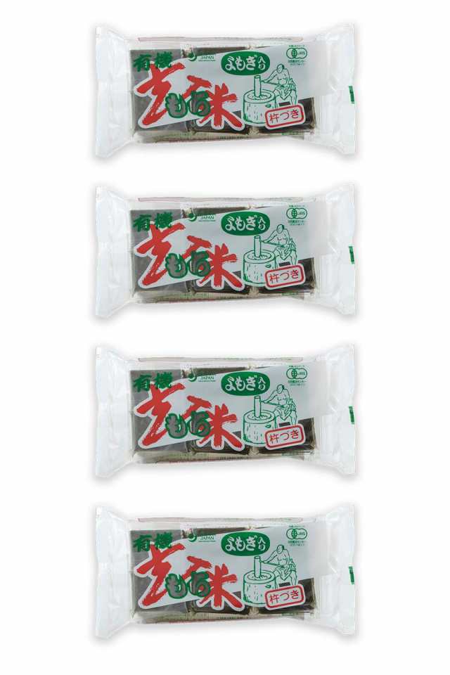 有機玄米もち　PAY　×4セットの通販はau　6個入(300g)　マーケット　オーサワジャパン　マーケット－通販サイト　au　よもぎ入　DokiDoki　PAY