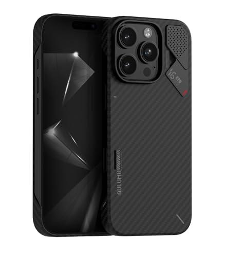 iPhone 16 Pro ケース アラミド繊維 ウルトラスリム ウーブン リアルクーリング MagSafe ブラック対応