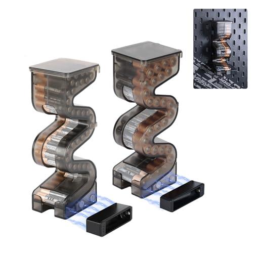 大容量 電池ケース セット 電池ホルダー 単3形 / AA電池 x27本 + 単4形 / AAA電池 x35本 磁気電池チェッカー付き 電池収納ケース 電池残量 チェッカー 有孔ボードに取り付け可能 電池保護 管理便利 電池付属なし