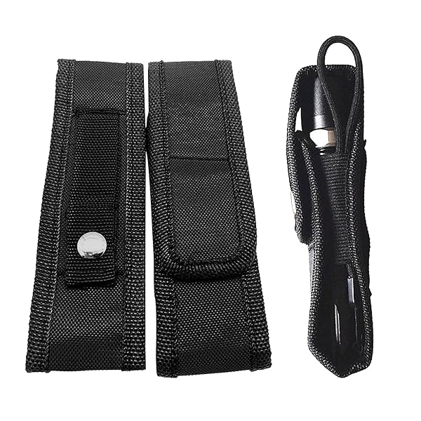 懐中電灯ケース 懐中電灯ホルスター ナイロン 製 弾力性 耐久性 小型 12-14.5cmの懐中電灯 収納バッグ 持ち運び便利 アウトドア 夜間作業用 ブラック 送料無料