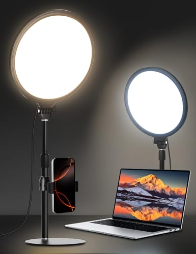 LEDリングライト 撮影用ライト 卓上26cm フルスク リーンライト 10段階