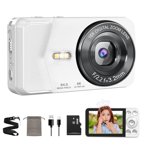 デジカメ 4K デジタルカメラ 6400万画素 タイムプラス録画機能