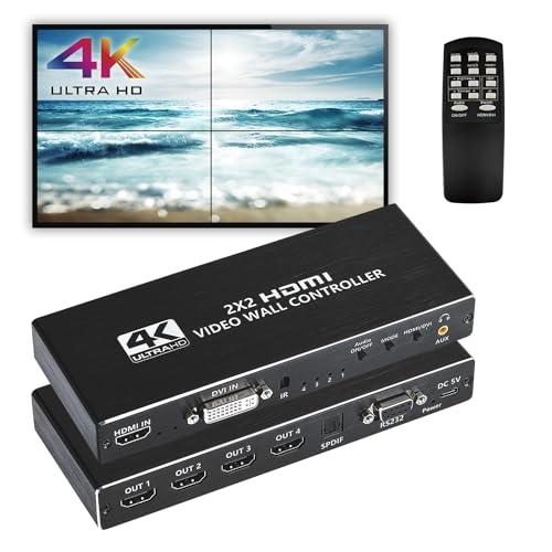HDMI 切替器 ビデオウォールコントローラー 4K HDディスプレイ 2x2