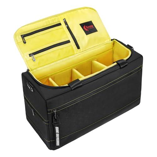 ジムバッグ スニーカーバッグ 旅行 スニーカー アウトドア スポーツバッグ トラベルダッフルバッグ 3つの調節可能な仕切りとショルダーストラップ ナイロン製 イエロー