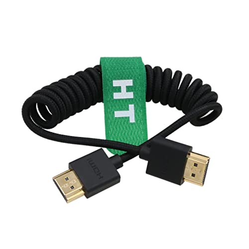 HDMI 4K 120p 8K 30p 対応 ATOMOS 忍者 V Blackmagic のモニター ソニー A7siii キャノン R5 Nikon のカメラのタイプ A HDMI 2.1 のためのケーブルを編みこんで包みました 送料無料