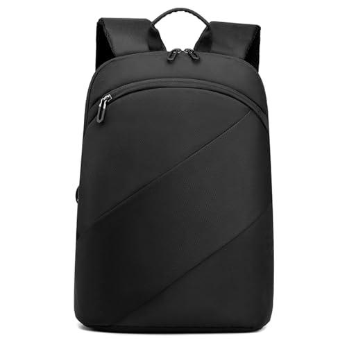 リュック メンズ 超薄型 ビジネスリュック 7CM ビジネス 軽量 PC15.6インチ レディース バックパックA4収納 両肩背負う リュックサック 防水 通勤 出張 男女兼用 オックス生地 (黒)