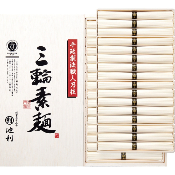 【 最新 2025 春 ギフト 】 池利 手延べ三輪素麺 そうめん 手延べ ギフトセット 詰め合わせ 手延素麺 高級 惣菜 和食 寿 引出物 贈答品 ご挨拶 プレゼント 結婚内祝い 出産内祝い 内祝い お返し お供え物[木箱入]の通販は 6,775円
