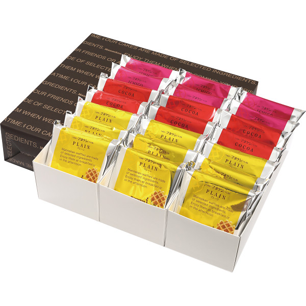 【 送料無料 人気 冬 ギフト 】 マネケン プレーンワッフルと ベルギーチョコレート 練り込んだ ココアワッフル 詰め合わせ 濃厚 しっとり スイーツ グルメ 誕生日 洋菓子 出産内祝い 結婚 お返し お祝い ワッフルギフトセット 【２１個】 5,223円