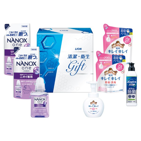 【 最新 2025 春 ギフト 】 ライオン 清潔･衛生ギフト 詰め合わせ 洗剤ギフト 洗剤 ハンドソープ ギフトセット お中元 御歳暮 母の日 父の日 敬老の日 内祝い 快気祝い 新築 引越祝い 結婚祝い 引越し 引っ越し 挨拶 法事 お返し 粗品 香典返し 法事 法要 オリジナの通販は