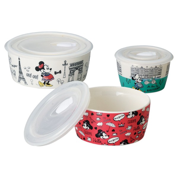 【 定番 人気 ギフト 】 ディズニー ミッキー&フレンズ レンジパック 3個組 セット 電子レンジ対応 キャニスター