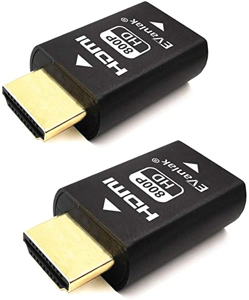 HDMI EDID エミュレーター 第3世代 パススルー ドングル エミュレーターアダプター不要 Mac ThunderboltからHDMIスイッチ エクステンダー AVレシーバー ビデオスプリッターに対応 1280x800@60Hz 2パック 送料無料の通販は 4,722円