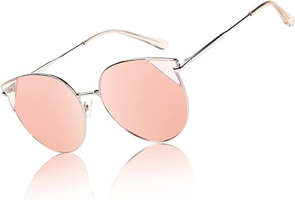 サングラス レディース 偏光 さんぐらす へんこう レンズ 運転用 uvカット uv400 おしゃれ 小顔 丸型 sunglasses women ピンク 紫外線カット の通販は