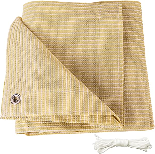 日よけ シェード 夏 キャンプ 庭 ベランダ用 サンシェード オーニング UVカット シート 遮光用 撥水 通気 日除けセイル 暑さ対策 固定ロープ付き【3m×5m】