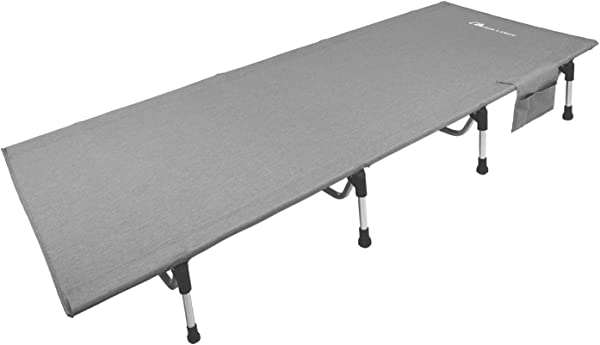 キャンプ アウトドア ベッド 耐荷重150kg 折りたたみ式 コンパクト キャンプコット ハイキング 組立簡易 キャリーバッグ付 ... [グレー]の通販は