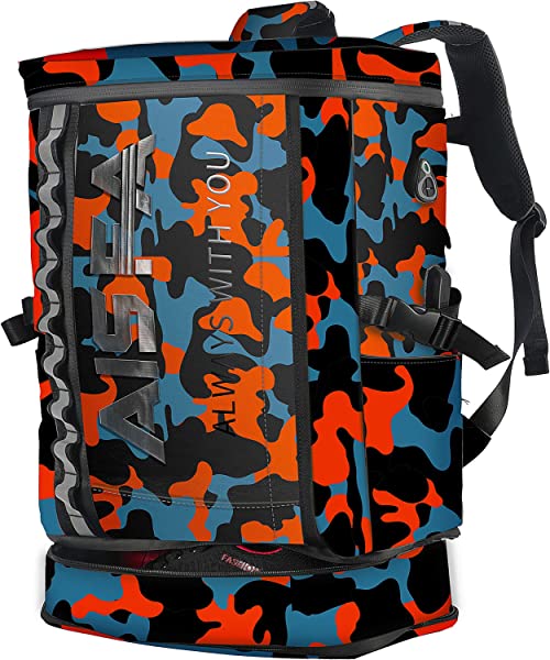 リュック メンズ 防水 バックパックスクエア リュックサック 15.6インチ PC ビジネスリュック ラップトップバック 2層式 拡張機能大容量 靴/弁当収納 通勤 修学 学生 バッグ USB充電ポート付き30L アウトドア旅行 男女兼用多機能通気性 (オレンジ迷彩)の通販は 11,617円