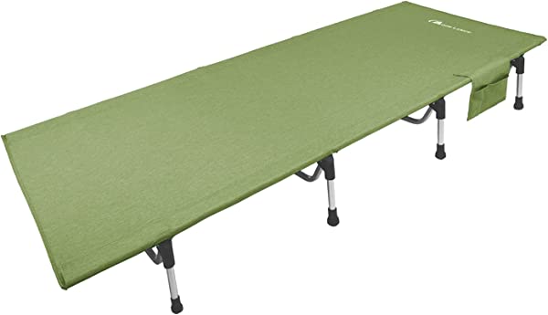 キャンプ アウトドア ベッド 耐荷重150kg 折りたたみ式 コンパクト キャンプコット ハイキング 組立簡易 キャリーバッグ付 ... [グリーン]の通販は