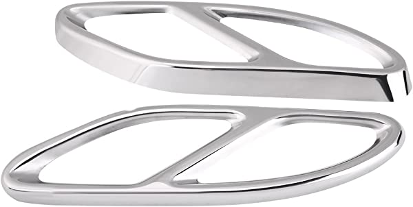 1ペア 車 排気ガステールマフラーチップパイプカバー トリム ベンツ用(シルバー)の通販は 6,477円