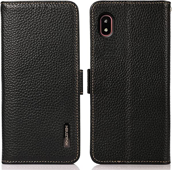 Galaxy A21 ケース 手帳型 本革 ギャラクシーA21 SC-42A SCV49 本革 カバー 財布型 高級本皮 シュリンクカーフレザー シンプル手帳ケース 耐摩擦 サイドマグネット式 カード収納 大容量 3枚 横置きスタンド機能 耐衝撃 ブラック 送料無料の通販は 5,717円