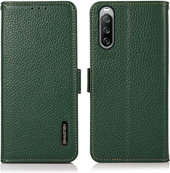 Xperia 10 III ケース 手帳型 本革 エクスペリア 10 III SO-52B SOG04 本革 カバー 財布型 高級本皮 シュリンクカーフレザー シンプル手帳ケース 耐摩擦 サイドマグネット式 カード収納 大容量 3枚 横置きスタンド機能 耐衝撃 グリーン 送料無料の通販は 5,717円