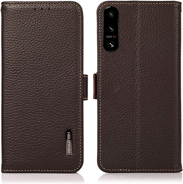 Xperia 5 IV ケース 手帳型 本革 ソニー エクスペリア 5 IV 本革 SO-54C SOG09 カバー 財布型 高級本皮 シュリンクカーフレザー シンプル手帳ケース 耐摩擦 サイドマグネット式 カード収納 大容量 3枚 横置きスタンド機能 耐衝撃 ブラウン 送料無料の通販は 5,717円