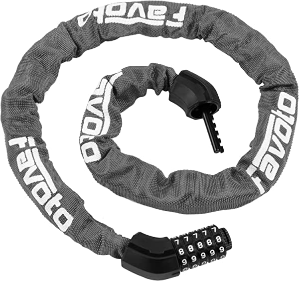 自転車 鍵 チェーンロック ダイヤルロック 5桁ダイヤル式 暗証番号変更