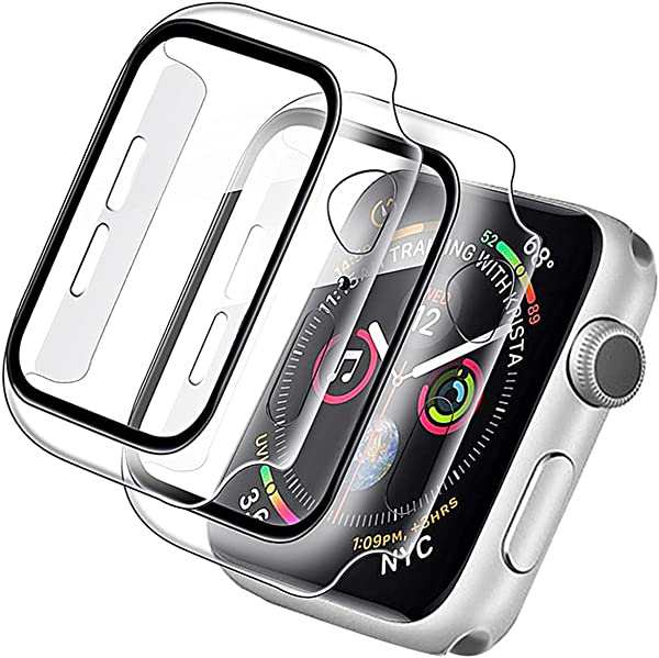 Apple Watch ケース 2個セット 44mm PC素材 強化ガラス