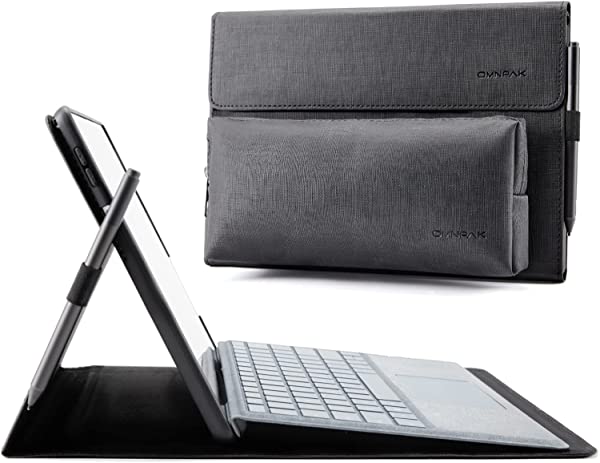 Microsoft Surface Pro 8 2021 ケース 専用 保護カバー 電源収納ポーチ付き 多視角 スタンド ケース キーボードを収納可能 手帳型 ペンホルダー付き PU スマート カバー (カラー 収納ポーチ付き)の通販は 6,697円