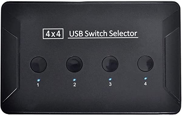 KVM USB 3.0 スイッチ セレクター 4ポート PC 共有デバイス キーボードマウススキャナープリンター用 切替・分配・延長機器