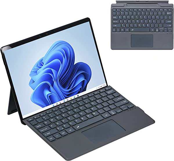 Surface Pro 9 Surface Pro 8 Pro Xキーボード タッチパッド付き bluetooth 英語 配列 静音 薄型 ワイヤレス サーフェス プロ9 8 x用無線