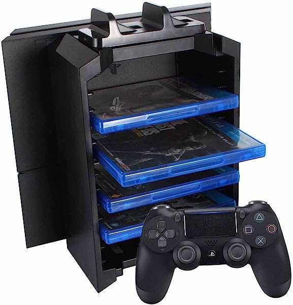 PS4スタンドPS4コントローラー充電器 多機能縦置き充電スタンド プレステ(dualshock 4) 充電ステーション 12枚ゲームソフト収納  ゲーム機｜au PAY マーケット