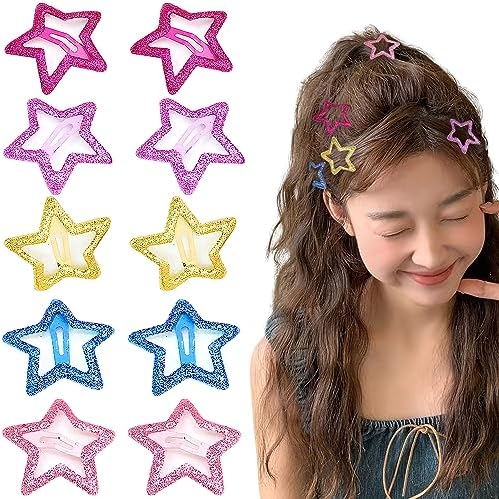 星型 ヘアピン カラフル 星 スター ヘアクリップ スター ぱっちん