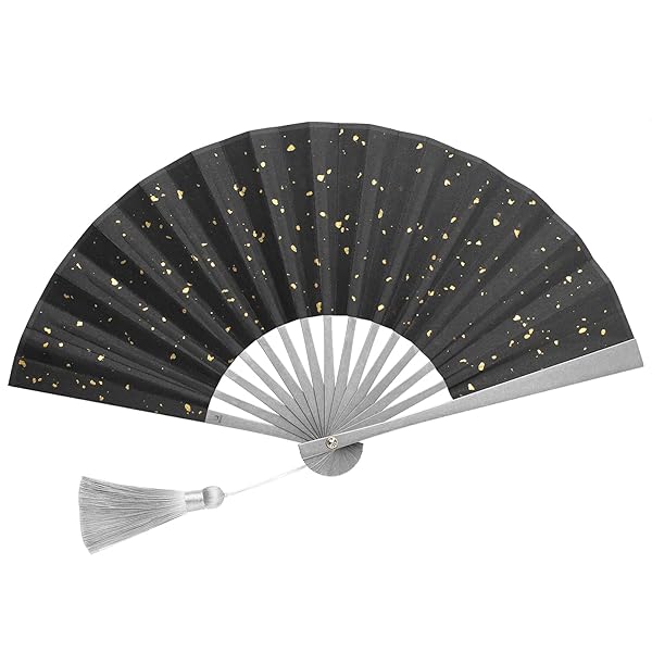 扇子 チタン メンズ ブラック 折りたたみ 紳士用 着物 和装小物 浴衣用