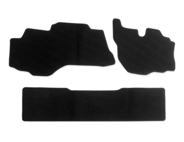 三菱 ふそう ブルーテック キャンター 平成22年12月- 標準 ダブルキャブ フロアマット フロント + リア ブラック 黒 PA-TFM2425-BKの通販は