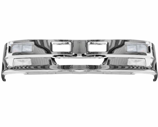 三菱ふそうジェネレーションキャンターH14/7~H22/10ワイドメッキハイブリッドFバンパー2000x450フォグランプ JP-C030W+BST08+BST13+fogの通販は
