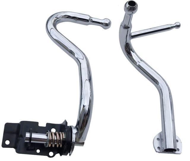 いすゞ 07エルフ ハイキャブ専用 メッキミラーステー 右側手動 左側電動 左右セット サイドミラーアーム  JP-DCJ-CG-ELF-Hの通販は