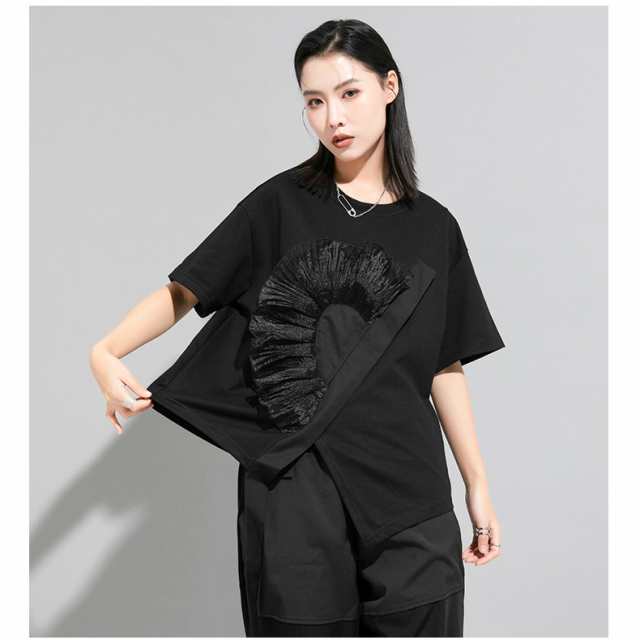 Tシャツ レディース デザインシャツ モード系 半袖 個性的