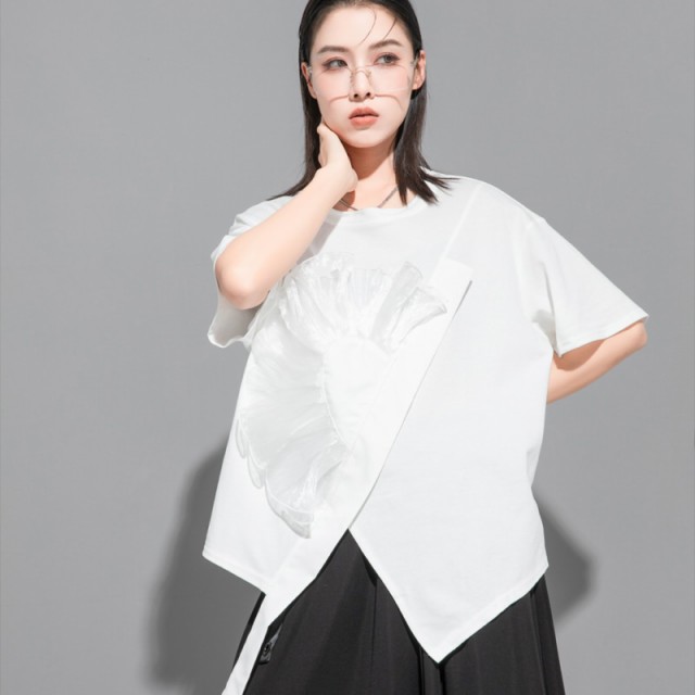 Tシャツ レディース デザインシャツ モード系 半袖 個性的