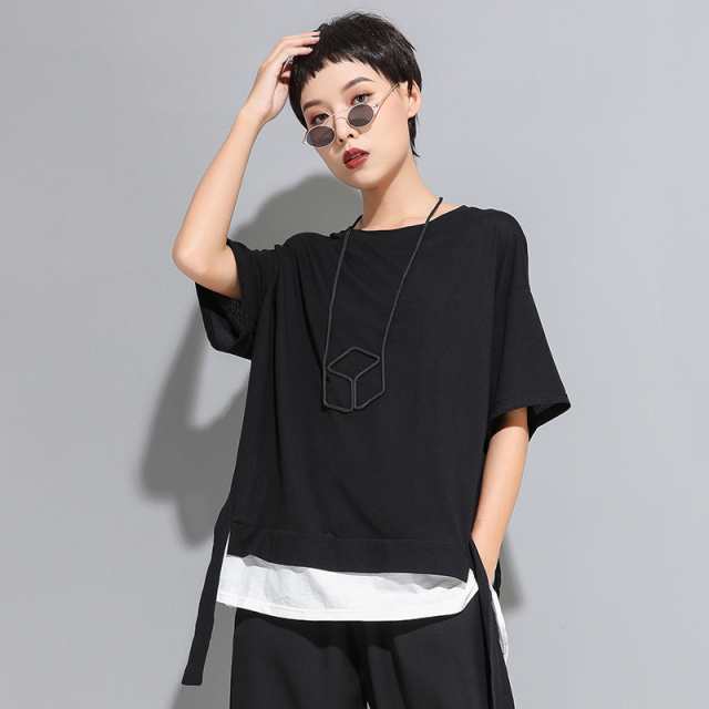 2024超人気 Tシャツ レディース シャツ トップス 半袖 モード系 個性的 薄手 Tシャツ(半袖+袖なし)