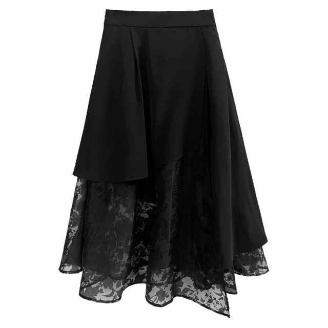 アシンメトリー スカート ロング モード系 チュールスカート
