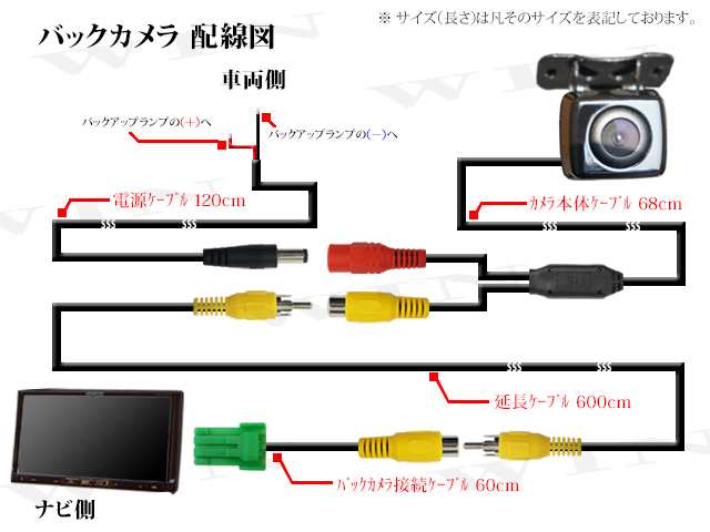 新品 クラリオン Clarion ナビ用 CCD しょっぱい バックカメラ & ケーブル 変換 コード セット NX615 高