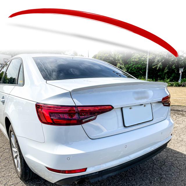 純正色塗装 ABS製 トランクスポイラー アウディ用 A4 B9 セダン 外装 エアロ パーツ リアスポイラー 両面テープ取付 カラーコード：LY3Hの通販は