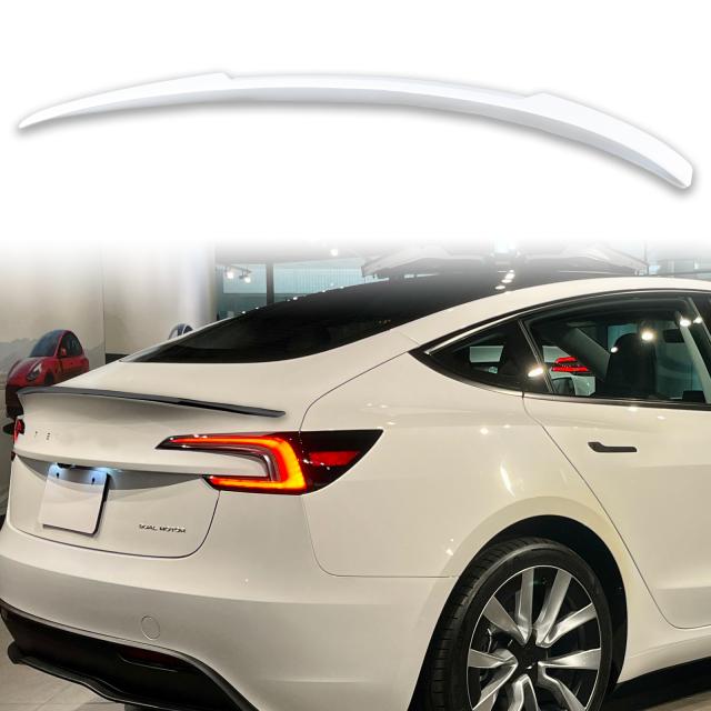 純正色塗装 ABS製 トランクスポイラー  テスラ用 モデル3 外装 エアロ パーツ リアスポイラー 両面テープ取付 カラーコード：PPSW 18,216円