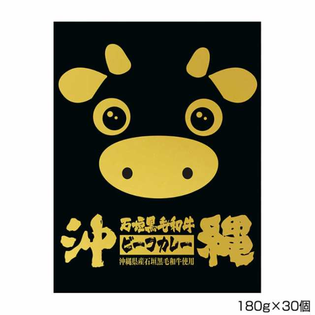 沖縄北谷自然海塩 沖縄石垣黒毛和牛ビーフカレー 180g×30個 B6の通販は