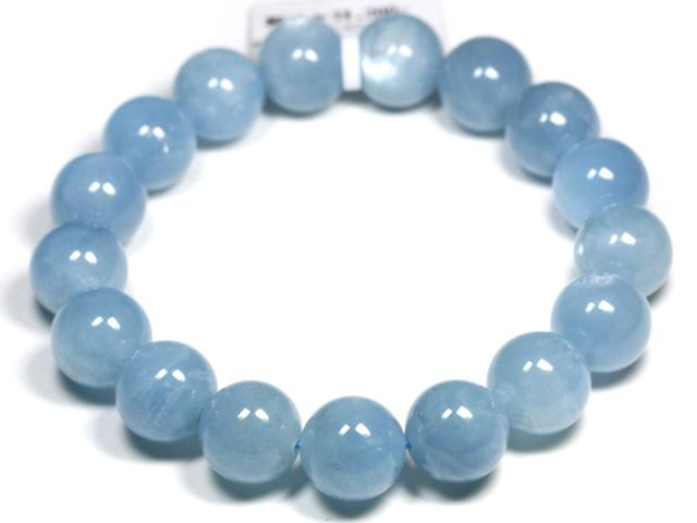 ☆高品質☆【天然石 ブレスレット】キャッツアイアクアマリン (4A) (約12mm) パワーストーン 母の日 ギフト_1